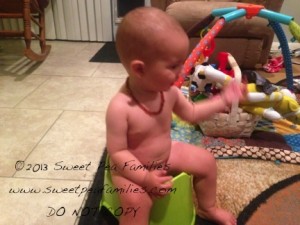 Baby-led potty-training at playtime