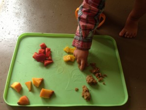 strawberries, peaches, golden beets & lentils