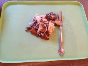 HEAB/CD's dinner hash: yukon potatoes, grass fed ground beef, mushrooms, onions, and sauerkraut 