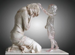 While there is no day to remember all those children lost to abortion, I love this image and wanted to share it today, too.  Click on picture for link to the story about the artist and her vision.